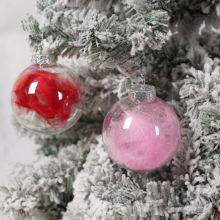 Wholesale Custom Design Handmade Decorative Christmas Tree Ornament Hanging Feather Ball thumbnail-5