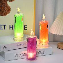 Luzes de vela transparentes, luzes cintilantes, luzes de noite para cria??o de ambiente no quarto ou restaurante