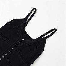 Spring New European and American Style Round Neck Women's Design Sense Niche Temperament Suspender Knitted Sweater thumbnail-4