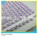 Diamante Banding Sew on Ss16 4mm Siam Black Banding 1x130 Pcs 10 Yards thumbnail-2