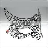 Bendable Laser Cut Hollow Out Black Prom Mask thumbnail-2