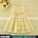 Hight quality fashion kids party wear lace flower girl dress of 9 years old