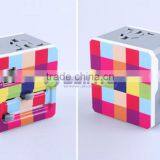 EU AU US UK Universal Travel Socket Plug Adapte With Dual USB Port International All-in-one Power Adapter thumbnail-5