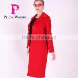 2016 New Design Spring Women Long Slim Fit Wool Coat