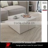 Small Coffee Table High Gloss White Modern Storage Chic Square UK
