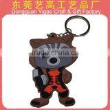 Factory Wholesale 3d Rubber Animal Shape Keychain, Lovely Anime Keyrings thumbnail-1