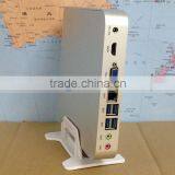 Free Shipping HTPC Desktop Computer Fanless All in One Barebone pc Dual Core Intel Celeron 1037U thumbnail-1