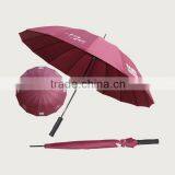 2015 Hot Sale 16k High Quality Straight Umbrella With Rubber Coated Handle