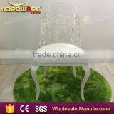 Acrylic Backrest Wedding Dining Chair , White Cushion Hotel Dining Chair