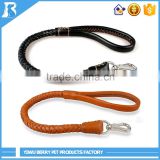 China Wholesale Custom Real Leather Braided Rope Dog Leash
