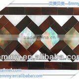 Pen Seashell and Black Mother of Pearl Mosaic Tile Waist Line thumbnail-1