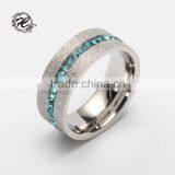Titanium 316l Stainless Steel Engagement Rings With Stones Brushed Stainless Steel Wedding Ring Quality Choice thumbnail-2