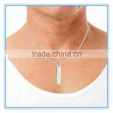 Long Plain Engraving Available Dog Tag Necklace thumbnail-2