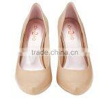 2016 High Fashion High Heel Tiny Square Shape Classic Ladies Breatheable PU Lining Comfortable Nude Sheep Skin Pump Shoes thumbnail-2