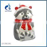 Direct Factory Handmade 3D Ceramic Mouse Christmas Animal Cookie Jars