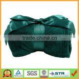 Super Soft Thick Coral Fleece Blanket With Silk Ribbon Great for Promotional Gift thumbnail-1