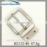 39mm Matt Nickel Burnished Screw Fixed Rotating Belt Buckle for Man