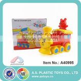 Lovely bear B/O cartoon toy train steam locomotives