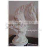 Marble Horse Head Sculpture