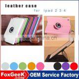 China Factory Flip Leather For IPad Case Cover , For Ipad Mini Case, Case With Stand Support Function
