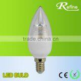 CE RoHS AC220V Best Price C37 E27 5w Led Candle Bulb
