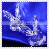 Shining Clear Crystal Butterfly With Base For Table Decoration