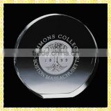 Customized Round Engraved Clear Glass Paperweight For Wedding Souvenirs