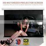Electric projection screen /wall or ceiling mounted motorised projector screen for home cinema