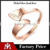 Stainless Steel Rose Gold Fox Ring thumbnail-1