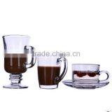 China Supplier All Kind of Glass Cup/Irish Coffee Mug/coffee Cup With Glass Saucer Wholesale. thumbnail-1