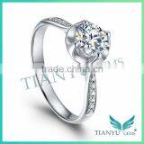 Moissanite 89 Facets Forever Brilliant Jewelry Moissanite 1 Carat Ring Anniversary Rings thumbnail-2
