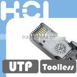 Taiwan Supplier Direct Attach Toolless Adjustable RJ45 UTP Modular Plug for Cat 6A Cable