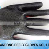 13 Gauge Red Polyester Liner With Black Nitrile Safety Working Gloves thumbnail-3