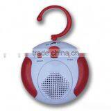 FM Waterproof Shower Radio With Speaker,Suction Cup and Hang Rope
