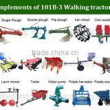 8-15HP Two Wheeled Diesel Tractors With Rotary Tiller for Farming / Gardening, Farm Walking Tractor With Rotary Tiller for Sale! thumbnail-4