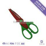 K835 Safe Colorful Plastic Coated Decorating Craft Cutting Scissors thumbnail-1