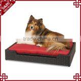 High Qulaity Resin Wicker Hand Woven Rectangle Dog Bed Dog Pet Products thumbnail-1