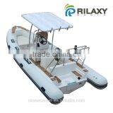 China Cheap 5.8m 19ft Fiberglass Bottom Inflatable Rib Boat thumbnail-2