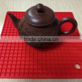 Grid shape silicone table mat silicone mat for pot