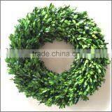 16'' Natural Boxwood Wreath Preserved thumbnail-1