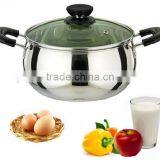 Popular Fasion Stainless Steel Glass Lid Fry Pan thumbnail-3