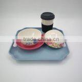 BSCI Audit Eco Natural Bamboo Fiber Ptint Bowl thumbnail-3