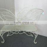 Metal White Butterfly Garden Bench thumbnail-2