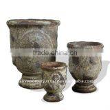 Ancient Glazed Pot, Antique Outdoor Planter thumbnail-1