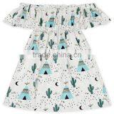 Ruffle Summer Rose Floral Off-Shoulder Flutter Sleeve Dress thumbnail-3