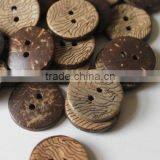 Round Coconut Button/ Coconut Shell Button, Handmade and Fashionable thumbnail-1