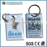 Unique QR Code Laser Engraving Silicone Pet id Tag With Metal Plate thumbnail-4