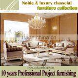 YB62 Luxury Sofa Set New Designs Italian Antique Style Sofa Classic Living Room White Wooden Frame Fabric Furniture thumbnail-5