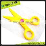 CS013 5 '' Safety Transparent Kid Plastic Toy Scissors Handicraft Paper Scissors