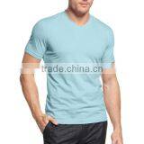 Wholesale Bulk Plain White Black Navy Blue V-Neck Crew Men Blank Custom Embroidery Printing T-Shirt Factory thumbnail-4